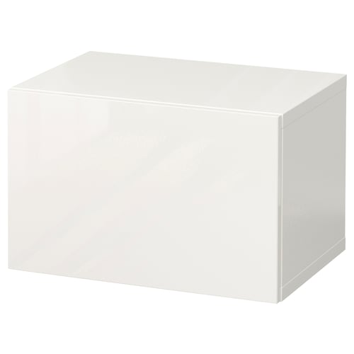 BESTÅ Комбінація настінних шафок - білий/Selsviken глянець/білий 60x42x38 см