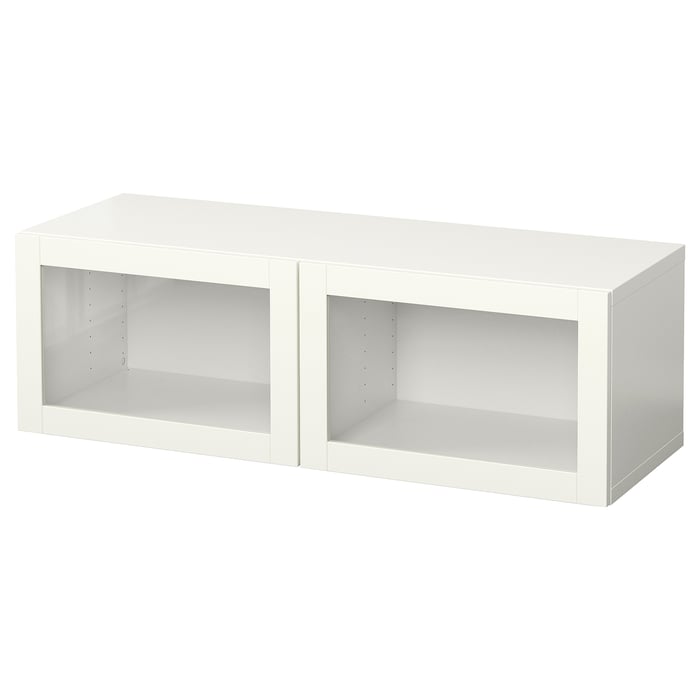 BESTÅ Комбінація настінних шафок, білий/Sindvik білий, 120x42x38 см