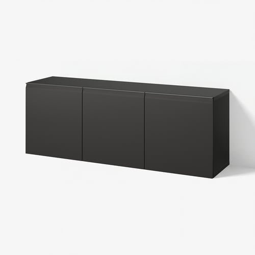 BESTÅ Комбінація настінних шафок - чорно-коричневий/Hammarsmed антрацит 180x42x64 см