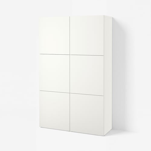 BESTÅ Комбінація з дверцятами - білий/Lappviken білий 120x42x193 см