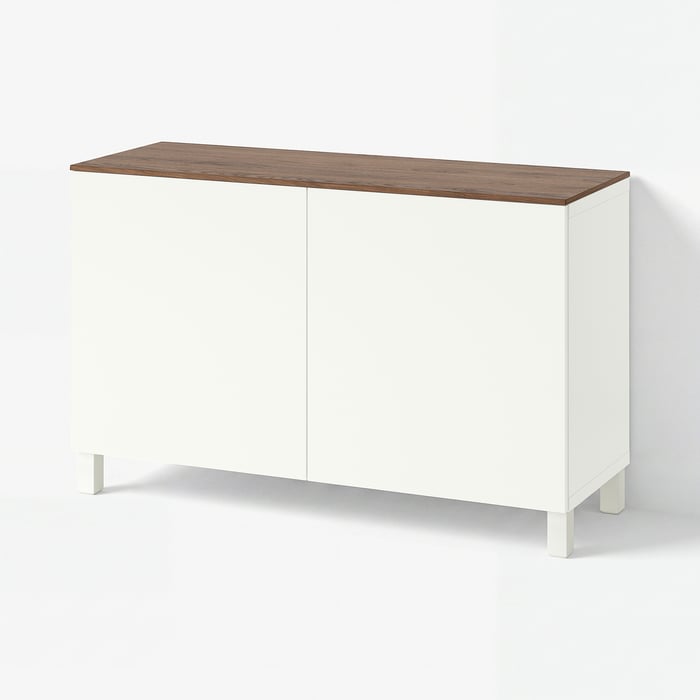 BESTÅ Комбінація з дверцятами, білий/Lappviken/Stubbarp білий, 120x42x75 см