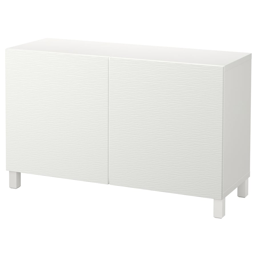 BESTÅ Skapis 120x40x74 cm, balts/ Laxviken balts