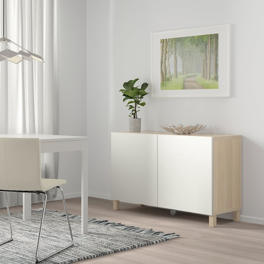 BESTÅ Skapis 120x40x74 cm, balināts ozols/ Laxviken balts BESTÅ Skapis 120x40x74 cm, balināts ozols/ Laxviken balts