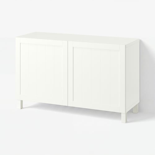 BESTÅ Комбінація з дверцятами - Pipmakare білий/Stubbarp білий 120x42x74 см