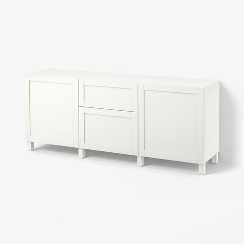 BESTÅ Комбінація з шухлядами - білий/Hanviken/Stubbarp білий 180x42x74 см