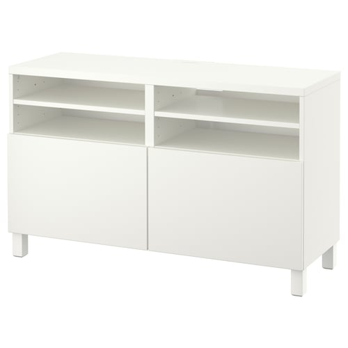BESTÅ Тумба під телевізор із дверцятами - білий/Lappviken/Stubbarp білий 120x42x74 см