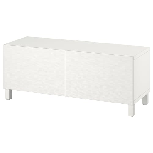 BESTÅ Тумба під телевізор із дверцятами - білий Laxviken/Stubbarp/білий 120x42x48 см