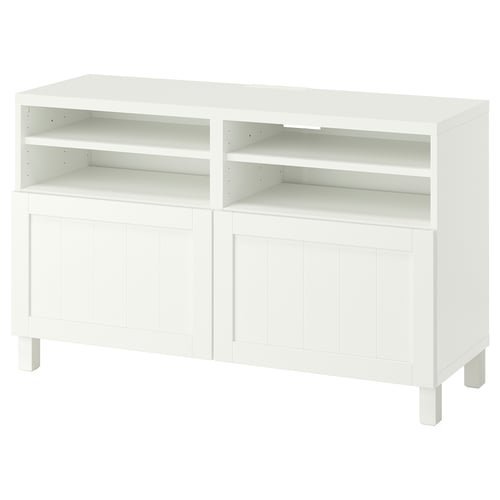 BESTÅ Тумба під телевізор із дверцятами - білий/Pipmakare білий 120x42x74 см