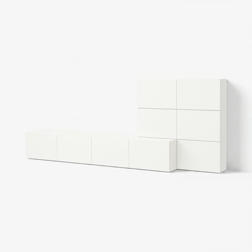 BESTÅ Тумба для телевізора, аудіоапаратури - білий Lappviken/білий 300x42x114 см
