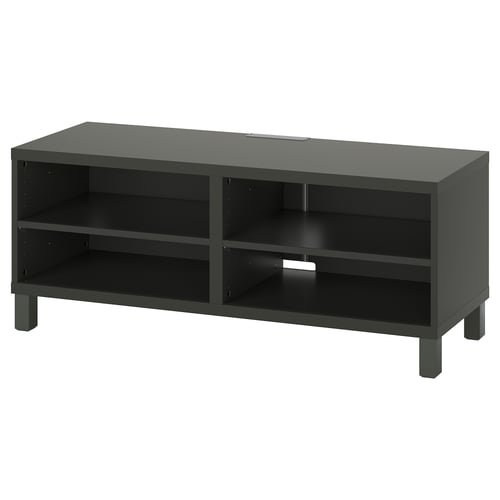 BESTÅ Тумба під ТБ - темно-сірий 120x40x48 см