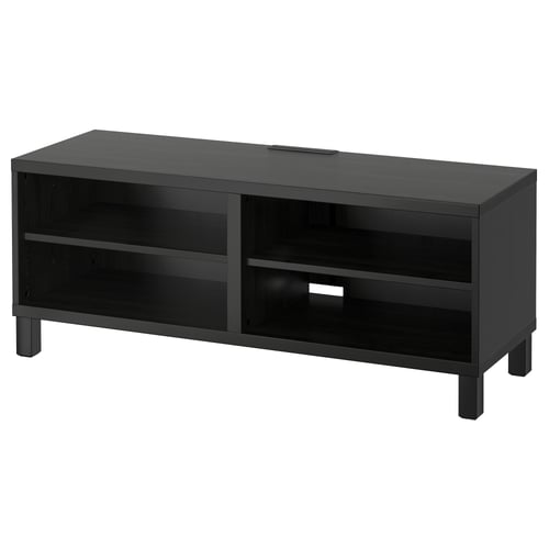 BESTÅ Тумба під ТБ - чорно-коричневий 120x40x48 см