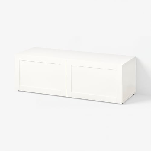 BESTÅ Шафка з дверцятами - білий/Hanviken білий 120x42x38 см