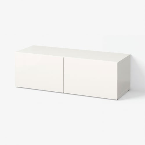 BESTÅ Шафка з дверцятами - білий/Selsviken глянець/білий 120x42x38 см