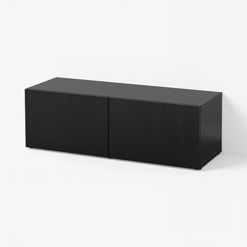 BESTÅ Шафка з дверцятами - чорно-коричневий/Lappviken чорно-коричневий 120x42x38 см