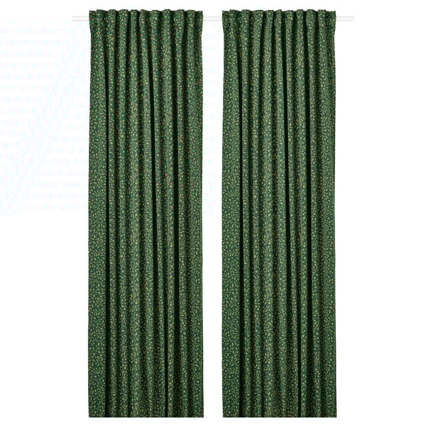 Blabarsmott Zaslony Zaciemniajace Para Zielony Ikea