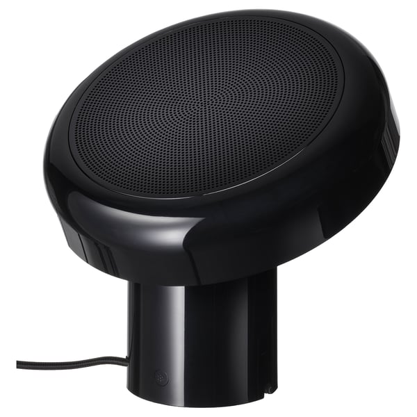 BLOMPRAKT Lampa z głośnikiem bluetooth, czarny
