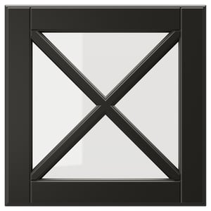 BODBYN Скляні двері зі шпросом - чорний 40x40 см