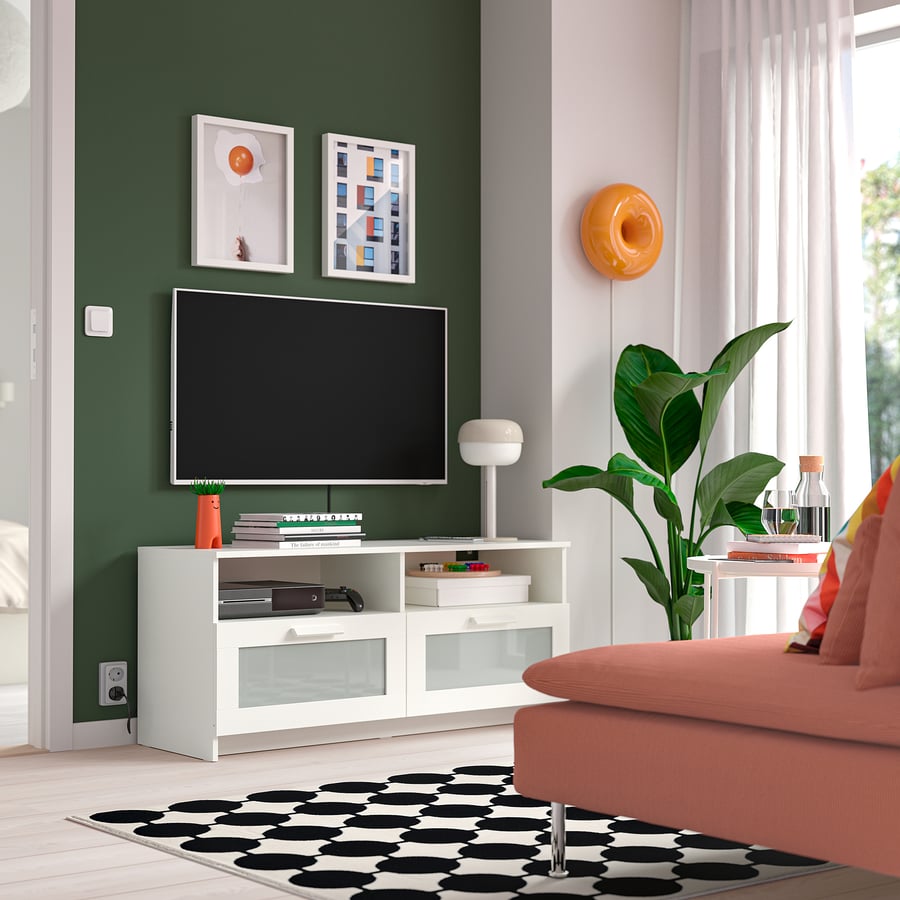 BRIMNES TV kapp, valge, 120x53 cm