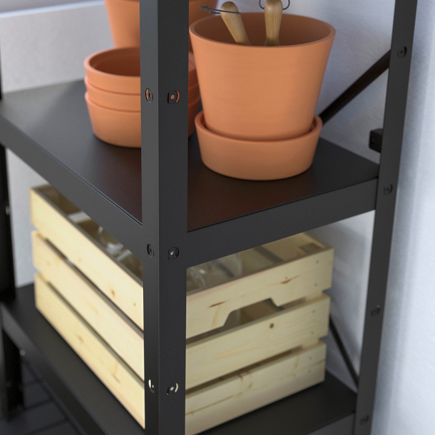 Стелаж IKEA BROR, чорний, 65 × 40 × 110 см — фото 4