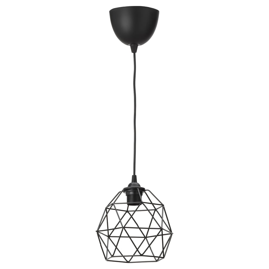 BRUNSTA / HAVSDJUP iekaramā griestu lampa, melnā krāsā, 20 cm