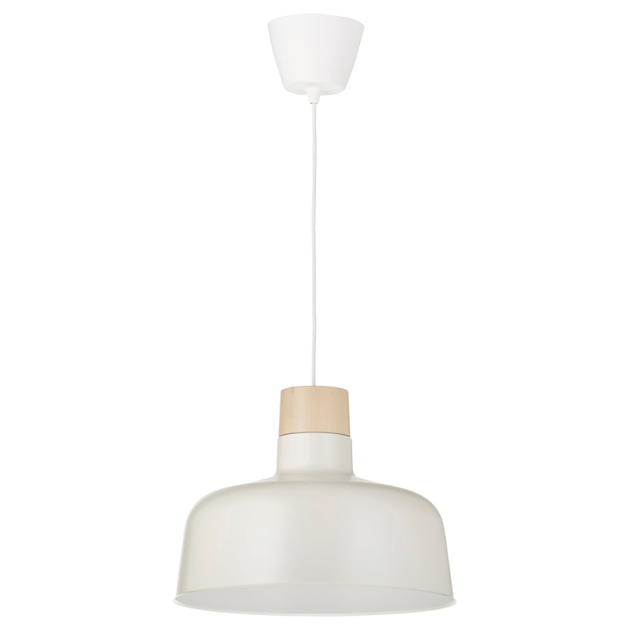 BUNKEFLO  laelamp, 36 cm, valge/kask  