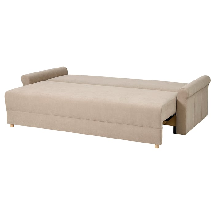 DÅNHULT Диван 3-місний, розкладна, Silkeryd темний сіро-бежевий, фото 2