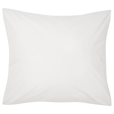 Biała poszewka na poduszkę DVALA, 100% bawełna, miękki, kwadratowy kształt, minimalistyczny design.