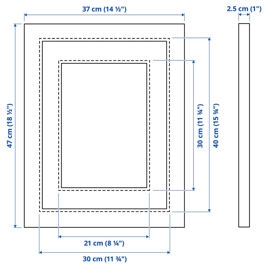 EDSBRUK pildiraam, valge / 30x40 cm