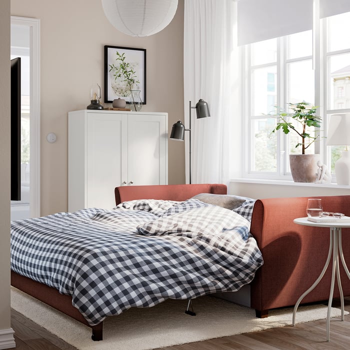 EKHOLMA Диван 2-місний, розкладна, Kilanda коричнево-червоний, фото 3