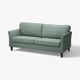 EKHOLMA: sofa w kolorze pianki morskiej, drewniane nogi, kompaktowy, miękki, nowoczesny design.