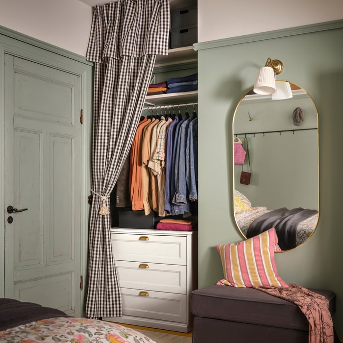 EKTORP Підніжок зі сховищем, Hakebo темно-сірий, фото 2