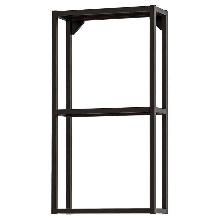 ENHET Каркас навісної шафи з полицями, антрацит, 40x15x75 см