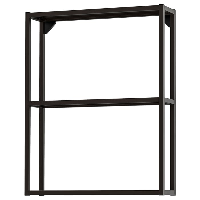 ENHET Каркас навісної шафи з полицями, антрацит, 60x15x75 см