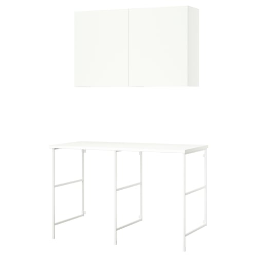 ENHET Стелаж - білий 139x63.5x90.5 см