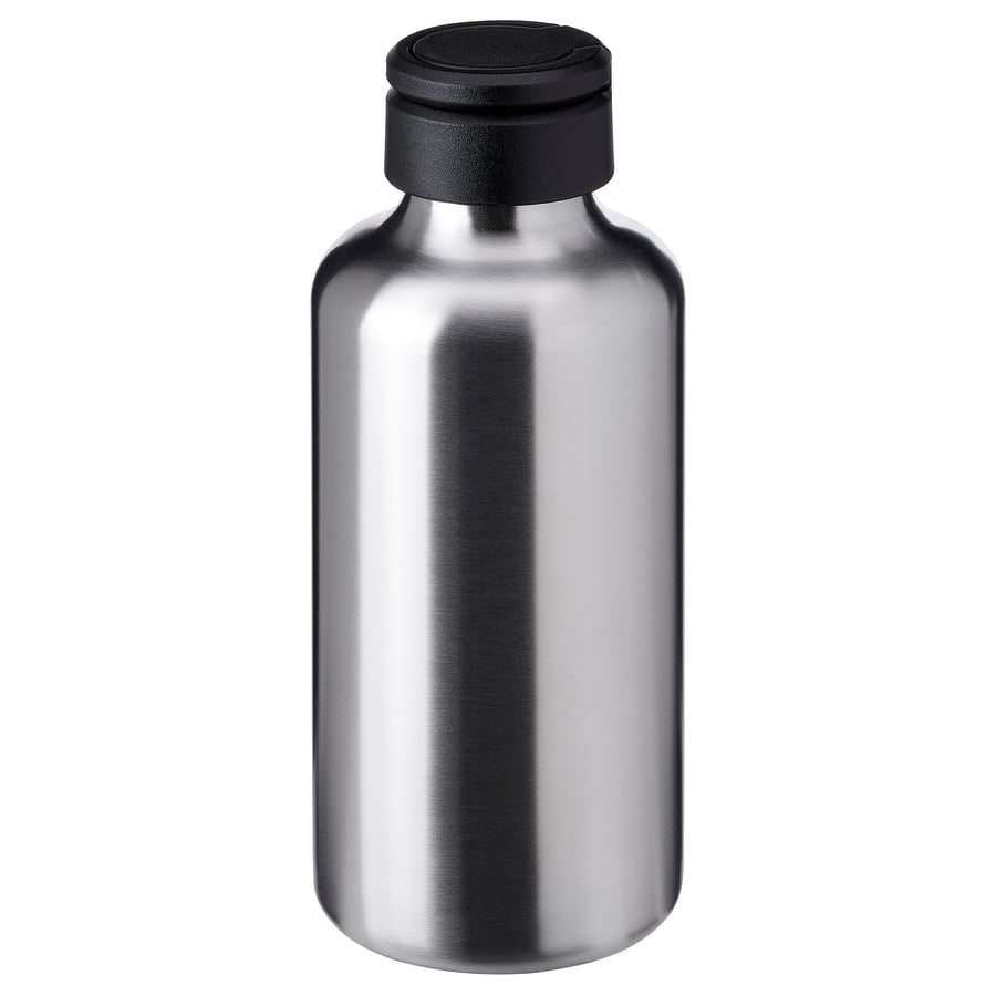 ENKELSPÅRIG ūdens pudele, nerūsējošā tērauda/melna, 0,7 l