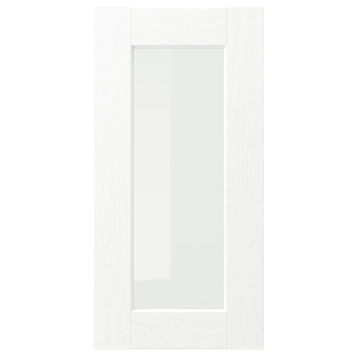 ENKÖPING Скляні дверцята, білий, імітація деревини, 30x60 см