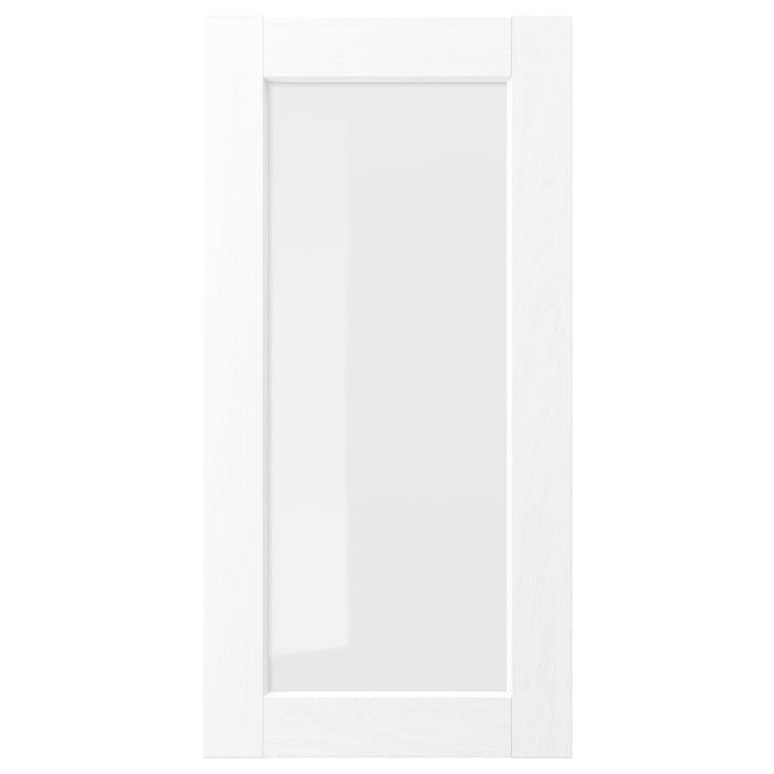 ENKÖPING Скляні дверцята, білий, імітація деревини, 40x80 см