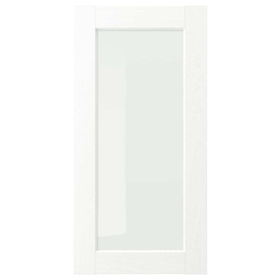 ENKÖPING  stikla durvis, 40x80 cm, baltā krāsā koka imitācija   trauks ar vāku, 1 l, stikls