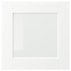 ENKÖPING Скляні дверцята - білий, імітація деревини 40x40 см