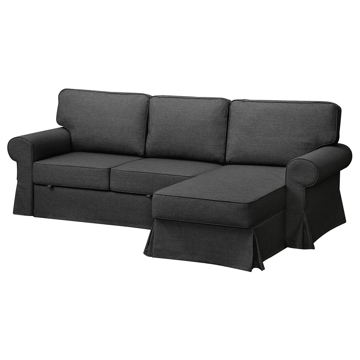 EVERTSBERG Sofa 2osobowa rozkładana z szezlongiem z pojemnikiem