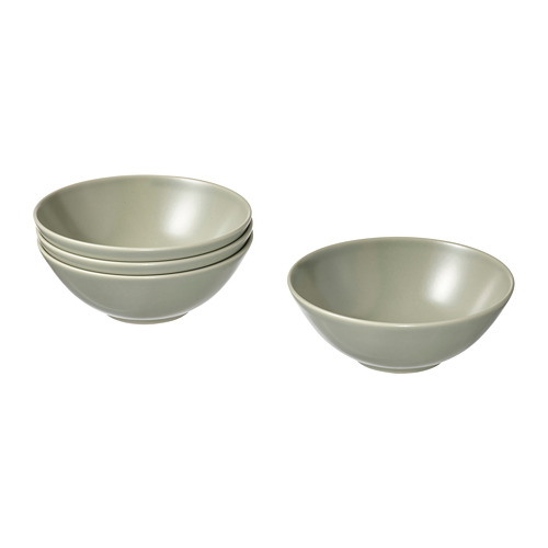 FÄRGKLAR - miska, 16 cm, Matowy zielony