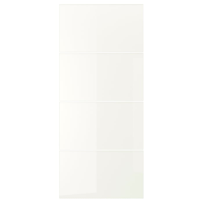 FÄRVIK 4 панелі для рами розсувних дверей, біле скло, 100x236 см