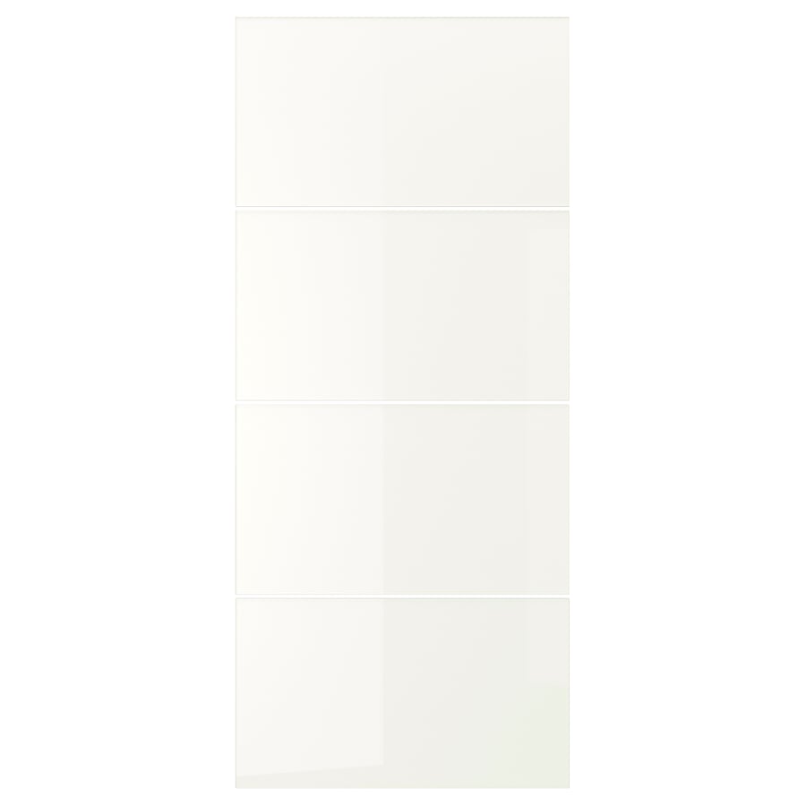 FÄRVIK 4 paneeli lükandukse raamile, valge klaas, 100x236 cm