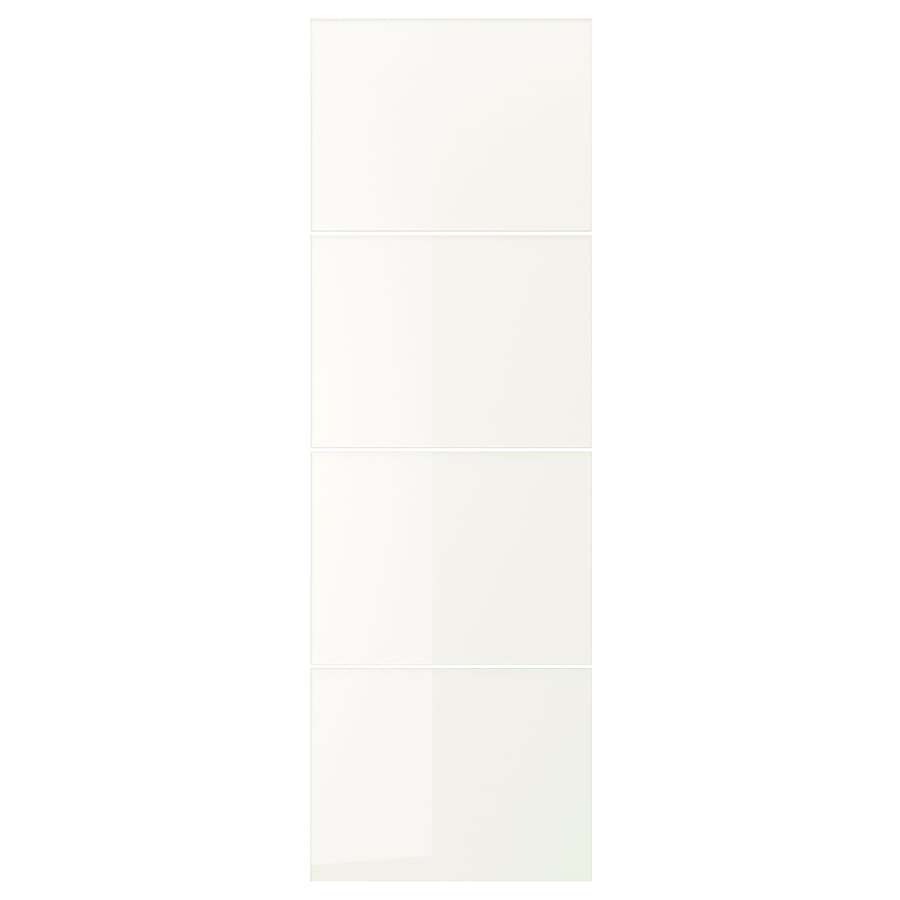 FÄRVIK 4 paneeli lükandukse raamile, valge klaas, 75x236 cm