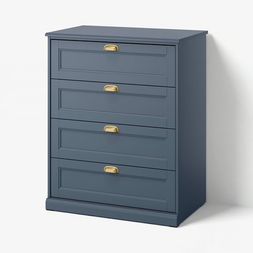 FÅGELFJÄLLET Комод, 4 шухляди - темний сіро-синій 82x51x101 см