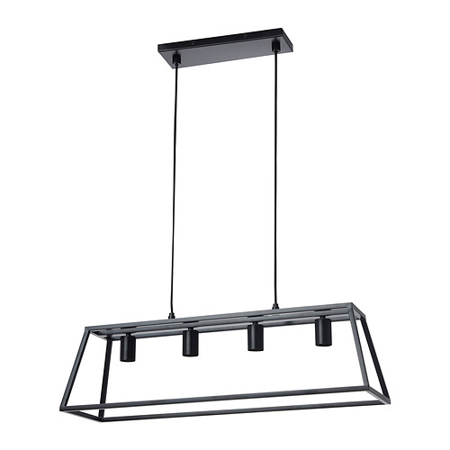 FELSISK - lampa wisząca z 4 żarówkami, 81 cm, czarny