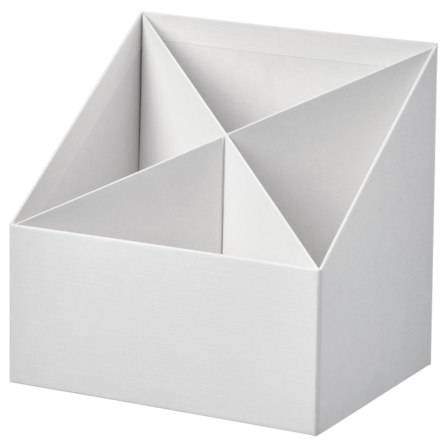 FJÄDERHARV, rakstāmgalda organizators 16x16 cm, balta krāsa