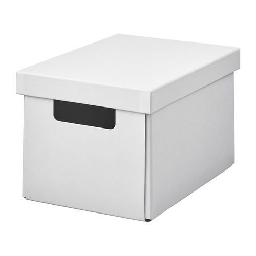 FJÄDERHARV - pojemnik z pokrywką, 18x25x16 cm, biały