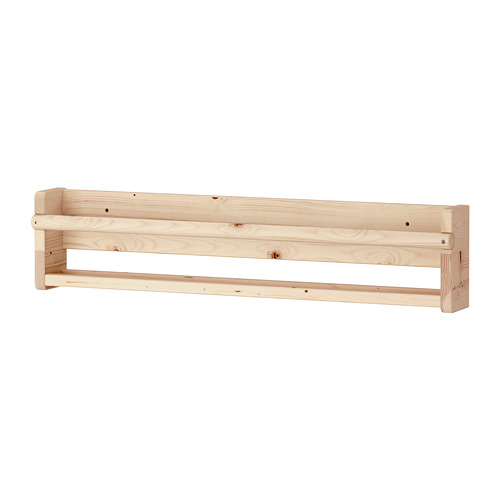 FLISAT - szafka ścienna, 70x9x16 cm, jasna sosna bejcowana na biało