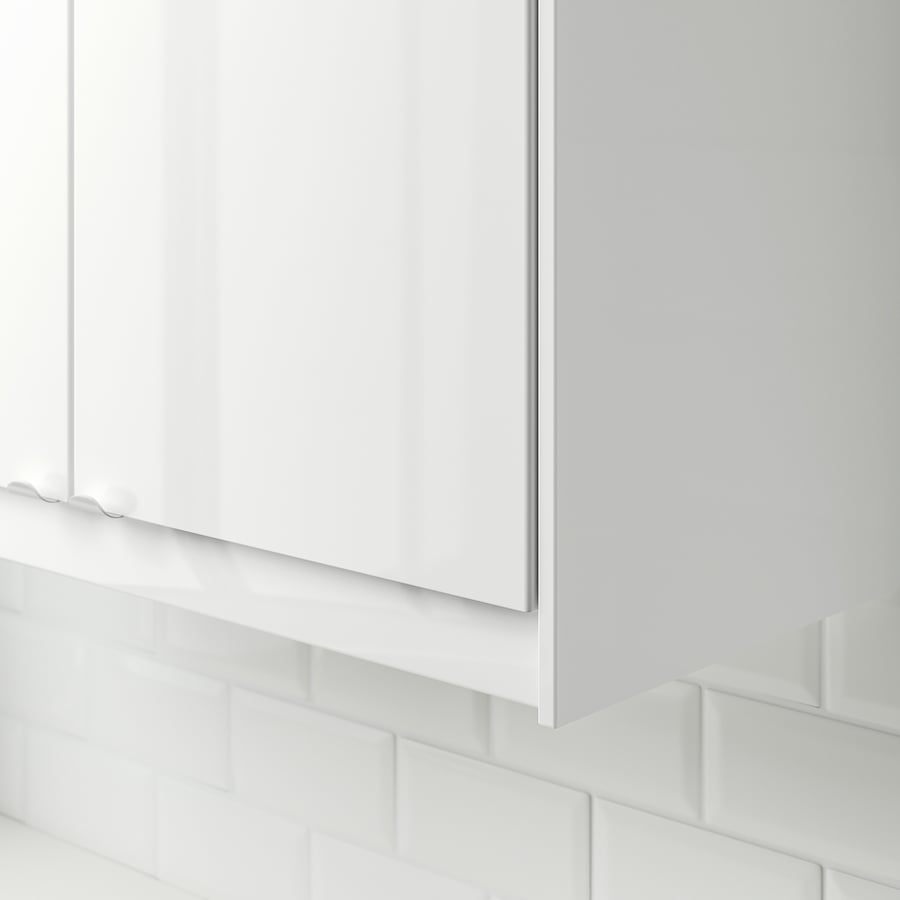 KALLARP Dekoratīvā izliektā karnīze, spīdoši balta, 221 cm